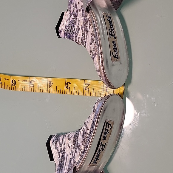 Erica Brooke.  Silver sandals/mules. 7 - Picture 5 of 7